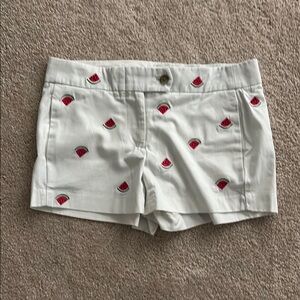 J. Crew Red and white with watermelon print